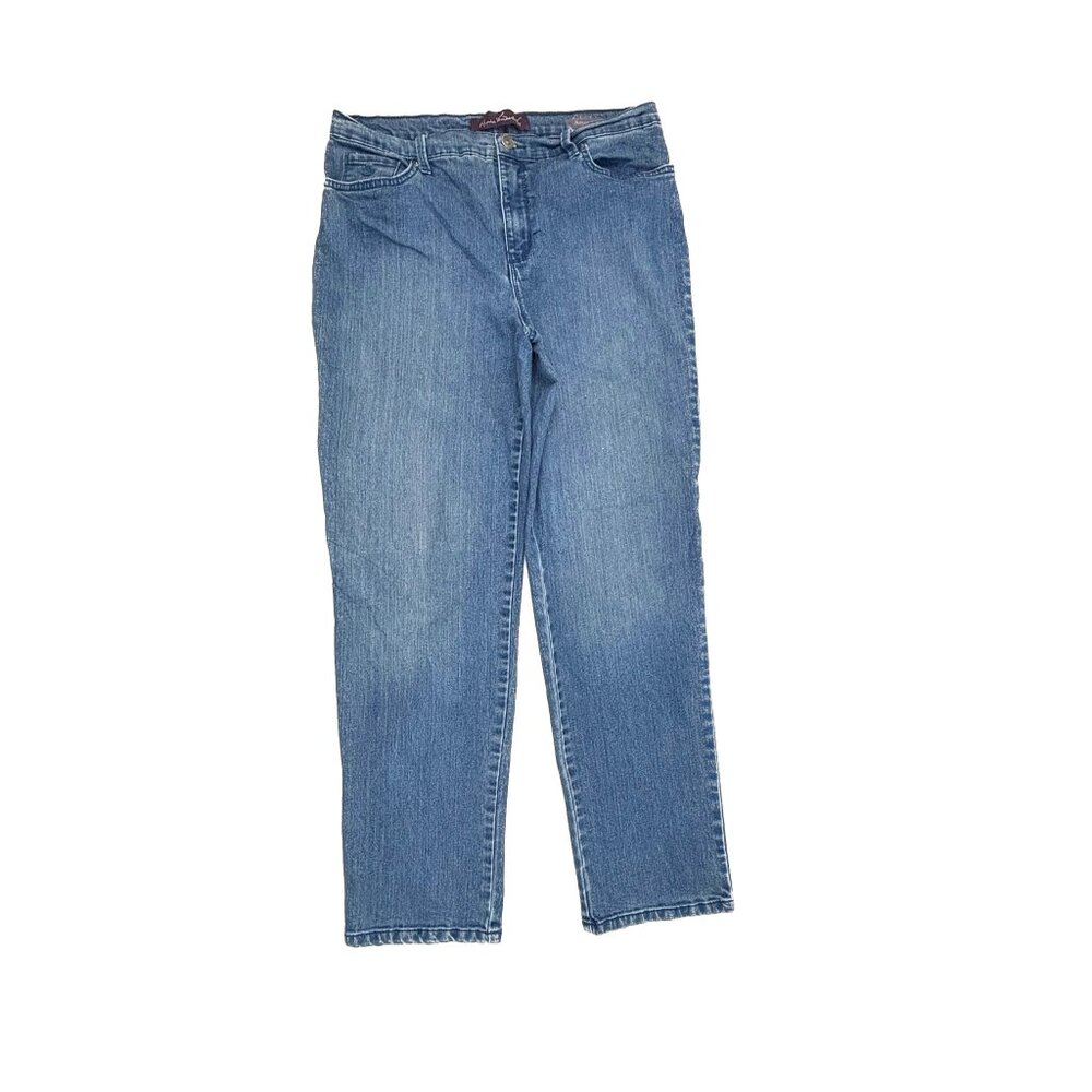 Gloria Vanderbilt Amanda Straight Leg Women's size 12 Dark Wash Blue Denim jeans